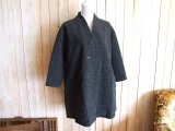 ５０％ＯＦＦ・ウール混 ダブルボタンコート（杢チャコールグレー）