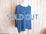 ６５％ＯＦＦ・ドット柄 レーヨンワイドプルオーバー（ダークブルー）