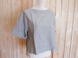 ２０％ＯＦＦ・ボートネック 袖折り返しプルオーバー（杢薄グレー）