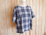 ６０％ＯＦＦ・チェック柄 ワイドプルオーバー（グレー系）