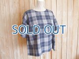 ７０％ＯＦＦ・チェック柄 ワイドプルオーバー（グレー系）