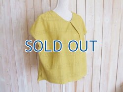 画像1: ３０％ＯＦＦ・レース フレンチスリーブプルオーバー（マスタード）