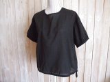 ２０％ＯＦＦ・シワ加工 裾リボンプルオーバー（ブラック）