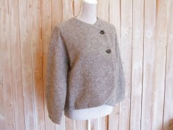 画像1: ５０％ＯＦＦ・スライバーニットジャケット（杢ベージュ）