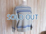 １０％ＯＦＦ・フェアアイル柄ニットプルオーバー（グレー×ブルー）