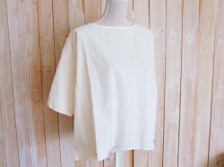 画像1: １０％ＯＦＦ・レース フロント切り替えプルオーバー（アイボリー）