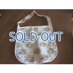 画像: ２０％ＯＦＦ・刺し子の花柄バッグ（イエロー×ピンク）
