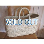 画像: ３０％ＯＦＦ・モロッコ製マルシェバッグ スクエア（ベージュ）