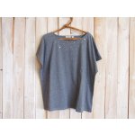 画像: ７０％ＯＦＦ・星プリント フレンチスリーブプルオーバー（杢グレー）