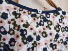 画像: ７５％ＯＦＦ・小花柄 ノースリーブ プルオーバー（アイボリー×ネイビー）