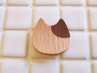 画像: ねこ・木の箸置き（ぶち）