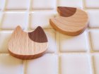 画像: ねこ・木の箸置き（ぶち）
