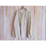 画像: ２０％ＯＦＦ・ベルギーリネン ロールカラー ワイドプルオーバー（アイボリー）