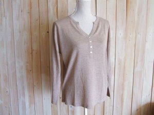画像1: ５０％ＯＦＦ・Ｖネック 薄手ニットプルオーバー（杢ベージュ）