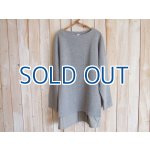 画像: ４０％ＯＦＦ・天竺コットン うしろ切り替えワイドプルオーバー（グレー）