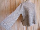 画像: ３０％ＯＦＦ・あぜ編み ニットワイドプルオーバー（杢薄グレー）