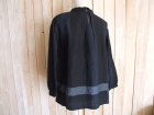 画像: ４０％ＯＦＦ・リネン パネルストライプ ワイドプルオーバー（スミクロ×ネイビー）