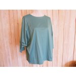 画像: ２０％ＯＦＦ・カットソー生地 ドルマンスリーブワイドプルオーバー（グリーン）
