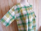画像: ６０％ＯＦＦ・チェック柄 うしろ切り替えチュニック（グリーン系）