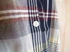 画像: ３０％ＯＦＦ・大柄チェック フロントボタンワンピース（ネイビー×薄グレー）