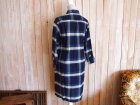 画像: ６０％ＯＦＦ・大柄チェック ツイルシャツワンピース（ネイビー×ホワイト）