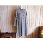 画像: ４０％ＯＦＦ・フロントポケットシャツワンピース（薄杢グレー）