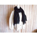 画像: ２０％ＯＦＦ・薄手リネン ストール（ブラック）