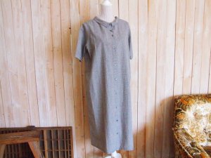 画像1: ５０％ＯＦＦ・グレンチェック 2WAYシャツワンピース（ブラック×ホワイト）