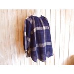 画像: ３０％ＯＦＦ・大柄チェック 襟フリルプルオーバー（ネイビー）