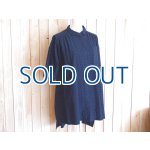 画像: ４０％ＯＦＦ・シワ加工 ワイドシャツチュニック（ネイビー）