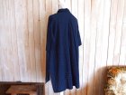 画像: ４０％ＯＦＦ・シワ加工 ワイドシャツチュニック（ネイビー）