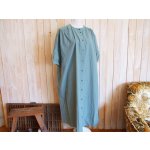 画像: ３０％ＯＦＦ・フロントボタンワンピース（モスグリーン）