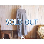 画像: １０％ＯＦＦ・ツイル 裾切り替えワンピース（杢チャコールグレー）