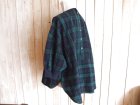 画像: ３０％ＯＦＦ・リブ使い うしろボタン ワイドプルオーバー（ネイビー×グリーンチェック）