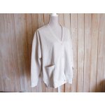 画像: ３０％ＯＦＦ・Vネック スウェットカーディガン（アイボリー）