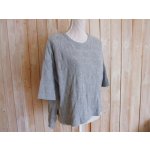 画像: ５０％ＯＦＦ・ドット柄織り 天竺プルオーバー（杢薄グレー）