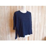 画像: ５０％ＯＦＦ・ドット柄織り 天竺プルオーバー（ネイビー）