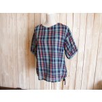 画像: ５０％ＯＦＦ・多色チェック 裾リボン プルオーバー（ネイビー×グリーン×ピンク）