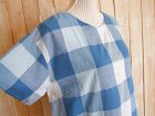 画像: ７０％ＯＦＦ・グラデーション ブロックチェック プルオーバー（ブルー系）