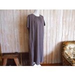 画像: ２０％ＯＦＦ・カットソー生地 肩ギャザーワイドワンピース（モカブラウン）
