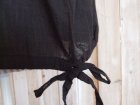 画像: ２０％ＯＦＦ・シワ加工 裾リボンプルオーバー（ブラック）