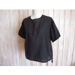 画像: ２０％ＯＦＦ・シワ加工 裾リボンプルオーバー（ブラック）