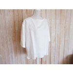 画像: ２０％ＯＦＦ・リネン ボートネックプルオーバー（ホワイト）