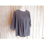 画像: ３０％ＯＦＦ・タック ラグランスリーブ ワイドプルオーバー（チャコールグレー）