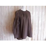画像: ２０％ＯＦＦ・襟ギャザー 袖切り替えワイドプルオーバー（ブラウン）