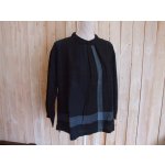 画像: ４０％ＯＦＦ・リネン パネルストライプ ワイドプルオーバー（スミクロ×ネイビー）