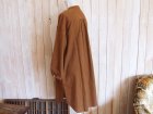 画像: ５０％ＯＦＦ・バンドカラー BIGポケットシャツワンピース（ブラウン）