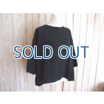 画像: ６０％ＯＦＦ・リネンツイル サイドギャザー プルオーバー（ブラック）