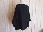 画像: ６０％ＯＦＦ・リネンツイル サイドギャザー プルオーバー（ブラック）