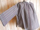 画像: １０％ＯＦＦ・多色ストライプ柄プルオーバー（グレー×レンガ）